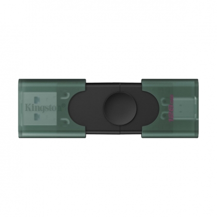 Флеш-накопичувач Kingston 128GB DataTraveler DuoG2 USB-A + USB-C 3.2 Gen1 Black/Green