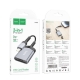 Кардридер HOCO UA25 2-in-1 card reader iP Metal Gray
