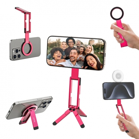 Тримач телефона Ulanzi MA60 Foldable Magnetic Phone Tripod(Pink)