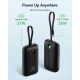 Зовнішній акумулятор VEGER 10000 mAh with built-in cables Type C / Lightning PD QC3.0 35W K1 (W1188) black