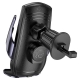 Автотримач для телефона з БЗП HOCO CA202 Plus Enlightener infrared induction wireless charging car holder(air outlet) Black meta