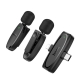 Бездротова мікрофонна система HOCO L15 Dual-mic clip-on wireless digital microphone (iP/Type-C) Black