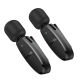 Бездротова мікрофонна система HOCO L15 Dual-mic clip-on wireless digital microphone (iP/Type-C) Black