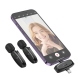 Бездротова мікрофонна система HOCO L15 Dual-mic clip-on wireless digital microphone (iP/Type-C) Black