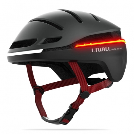 Захисний шолом Livall EVO21 (L) Dark Night (58-62см), передній та задній ліхтар поворотів та стопів, додаток, Bluetooth, пульт B