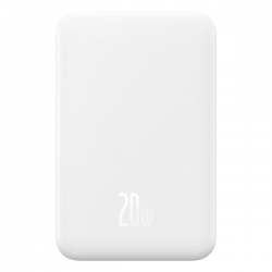 Зовнішній акумулятор Baseus Magnetic Mini Wireless Fast Charge Power Bank 5000mAh 20W Stellar White（With Simple Series Charging