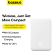 Зовнішній акумулятор Baseus Magnetic Mini Wireless Fast Charge Power Bank 5000mAh 20W Stellar White（With Simple Series Charging