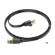 Мережевий кабель HOCO US07 General pure copper flat network cable(L1M) Black