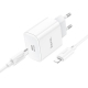 Мережевий зарядний пристрій HOCO C76A Pro Majestic single port PD30W charger set (C to iP)(EU) White