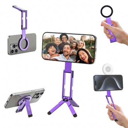 Тримач телефона Ulanzi MA60 Foldable Magnetic Phone Tripod (Purple)