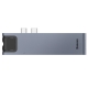 USB-хаб Baseus Thunderbolt C+Pro Seven-in-one smart HUB docking station Grey