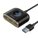 USB-хаб Baseus Square round 4 in 1 USB HUB Adapter(USB3.0 TO USB3.0*1+USB2.0*3) 1m Black