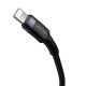 Кабель Baseus Cafule Cable Type-C to iP PD 20W 1m Gray+Black