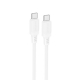 Кабель BOROFONE BX115 Lotto 60W silicone charging data cable C to C White