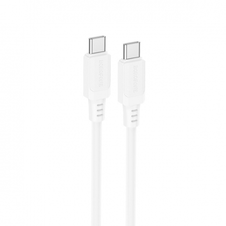 Кабель BOROFONE BX115 Lotto 60W silicone charging data cable C to C White
