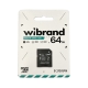 Карта пам'яті microSDXC (UHS-1 U3) Wibrand 64Gb class 10 (adapter SD)