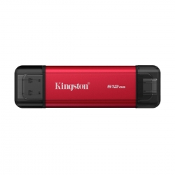 Портативний SSD Kingston Dual USB-A/C 512GB Dual Portable 1050MB/s USB 3.2 Gen 2 Red/Black