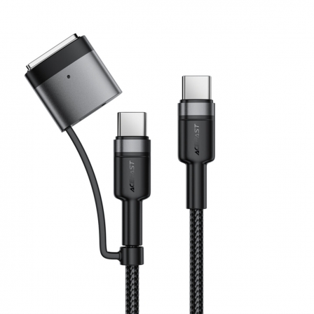 Кабель ACEFAST C22-05 USB-C to USB-C / magnetic aluminum alloy charging data cable Black