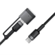 Кабель ACEFAST C22-05 USB-C to USB-C / magnetic aluminum alloy charging data cable Black