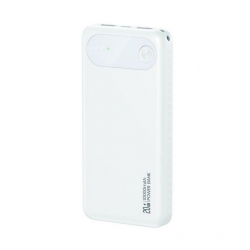 Зовнішній акумулятор Usams CD249 PB80 PD20W Digital Display Fast Charging 10000mAh White