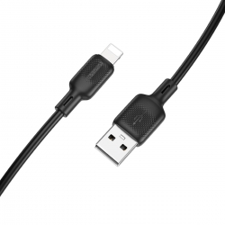 Кабель BOROFONE BX113 Lenny silicone charging data cable iP(L1M) Black