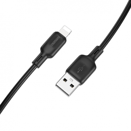 Кабель BOROFONE BX113 Lenny silicone charging data cable iP(L1M) Black