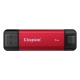 Портативний SSD Kingston Dual USB-A/C 1TB Dual Portable 1050MB/s USB 3.2 Gen 2 Red/Black