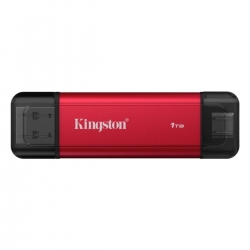 Портативний SSD Kingston Dual USB-A/C 1TB Dual Portable 1050MB/s USB 3.2 Gen 2 Red/Black