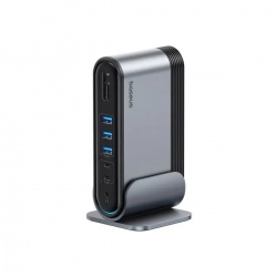 USB-хаб Baseus UnionJoy 17-Port Triple-Display  Docking Station Space Grey（USB-C to HDMI4K@60Hz*2+DP4K@60Hz*1+USB3.0*3+USB-C3.0*