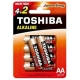 Батарейка Toshiba LR6 Red Alkaline (6шт)