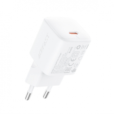Мережевий зарядний пристрій ACEFAST A118 PD30W mini GaN USB-C fast charger