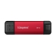 Портативний SSD Kingston Dual USB-A/C 2TB Dual Portable 1050MB/s USB 3.2 Gen 2 Red/Black