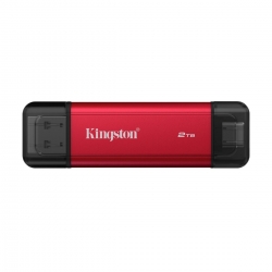 Портативний SSD Kingston Dual USB-A/C 2TB Dual Portable 1050MB/s USB 3.2 Gen 2 Red/Black