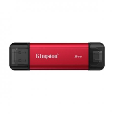 Портативний SSD Kingston Dual USB-A/C 2TB Dual Portable 1050MB/s USB 3.2 Gen 2 Red/Black