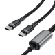 Кабель ACEFAST C22-02 USB-C to 2*USB-C 100W aluminum alloy charging data cable Black