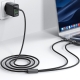 Кабель ACEFAST C22-02 USB-C to 2*USB-C 100W aluminum alloy charging data cable Black