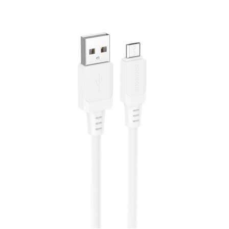 Кабель BOROFONE BX115 Lotto silicone charging data cable Micro White