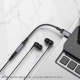 Перехідник BOROFONE BV24 Graceful digital audio converter cable iP to 3.5mm Metal Grey