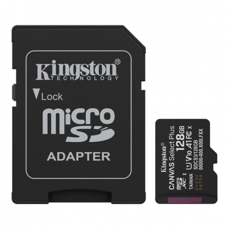 Карта пам'яті microSDXC (UHS-1) Kingston Canvas Select Plus Gen3 128Gb class 10 А1 (R-150MB/s) (adapter SD)