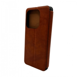 Чохол для смартфона Leather Premium for Xiaomi Redmi 15C (Europe version) Brown