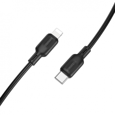 Кабель BOROFONE BX113 Lenny PD silicone charging data cable iP(L1M) Black