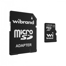 Карта пам'яті microSDXC (UHS-1 U3) Wibrand 128Gb class 10 (adapter SD)