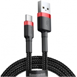 Кабель USB Type-C Baseus Cafule Cable USB For Type-C 2m Red/Black (CATKLF-C91)