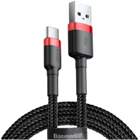 Кабель USB Type-C Baseus Cafule Cable USB For Type-C 2m Red/Black (CATKLF-C91)