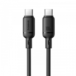Кабель USB Type-C Baseus Silky Series USB Type-C to USB Type-C 100W 1m Black (P10377704113-00)