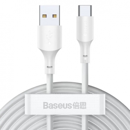 Кабель Baseus Simple Wisdom Data Cable Kit USB to Type-C 5A (2PCS/Set）1.5m White