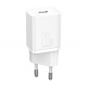 Мережевий зарядний пристрій Baseus Super Si Quick Charger 1C 20W EU White