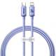 Кабель Baseus Crystal Shine Series Fast Charging Data Cable Type-C to iP 20W 1.2m Purple