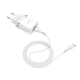 Мережевий зарядний пристрій з кабелем HOCO C12Q Smart QC3.0 charger set(Type-C) 18W White