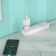 Мережевий зарядний пристрій з кабелем HOCO C12Q Smart QC3.0 charger set(Type-C) 18W White